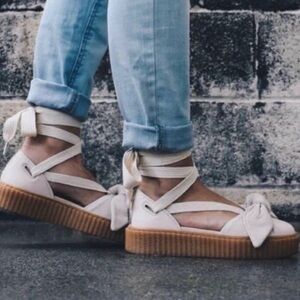 Fenty x Puma Bow Creeper Platform Ankle Tie Sandals size 8